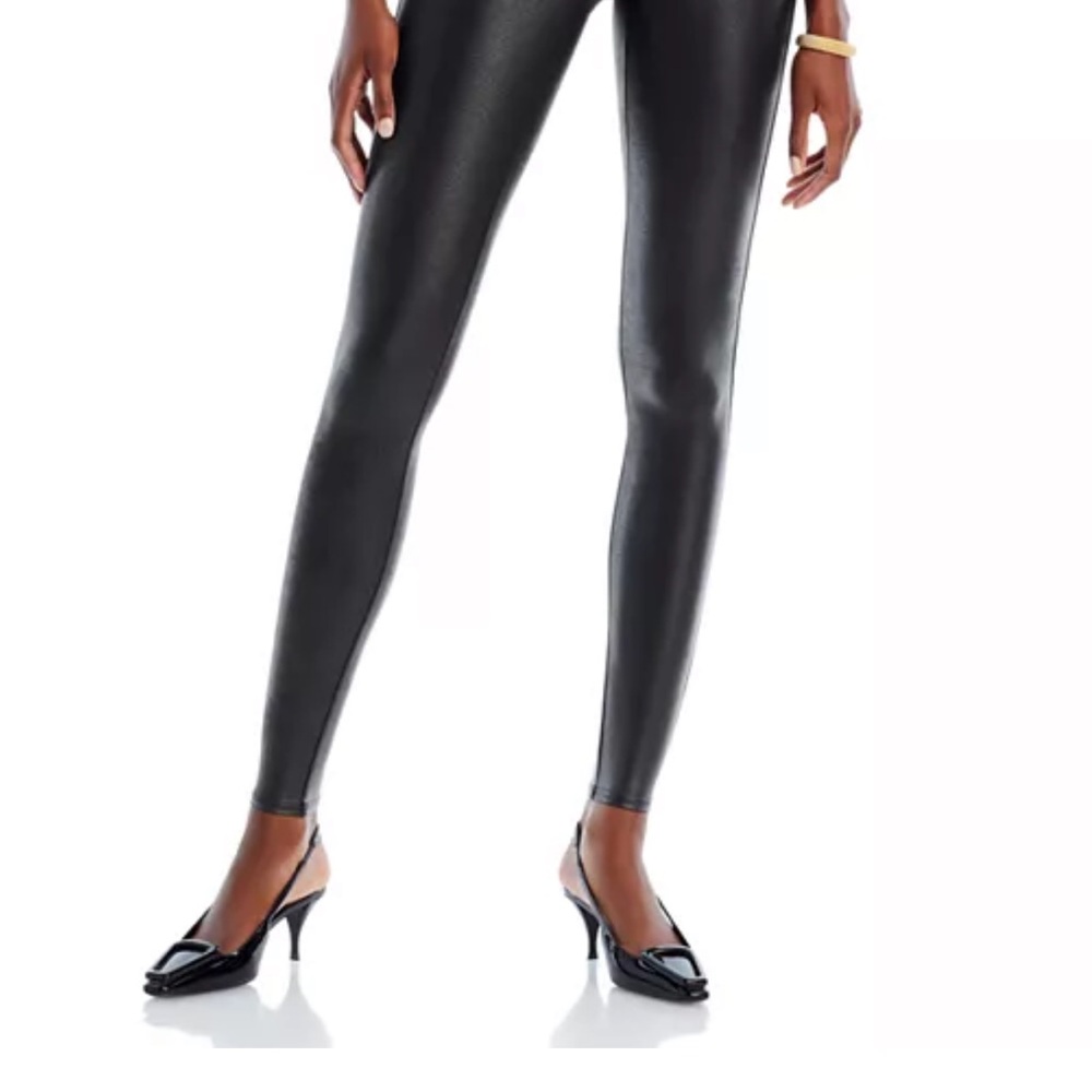Spanx Black Faux Leather Leggings